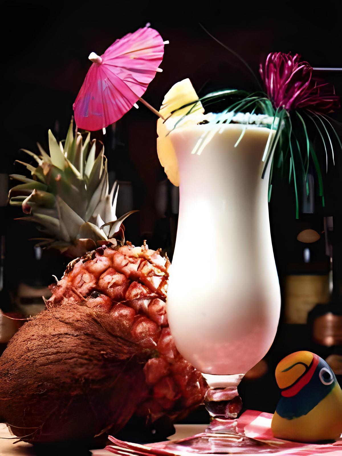 recette cocktail de pina colada alcoolisée (peut faire aussi sans alcool pour les enfants ).