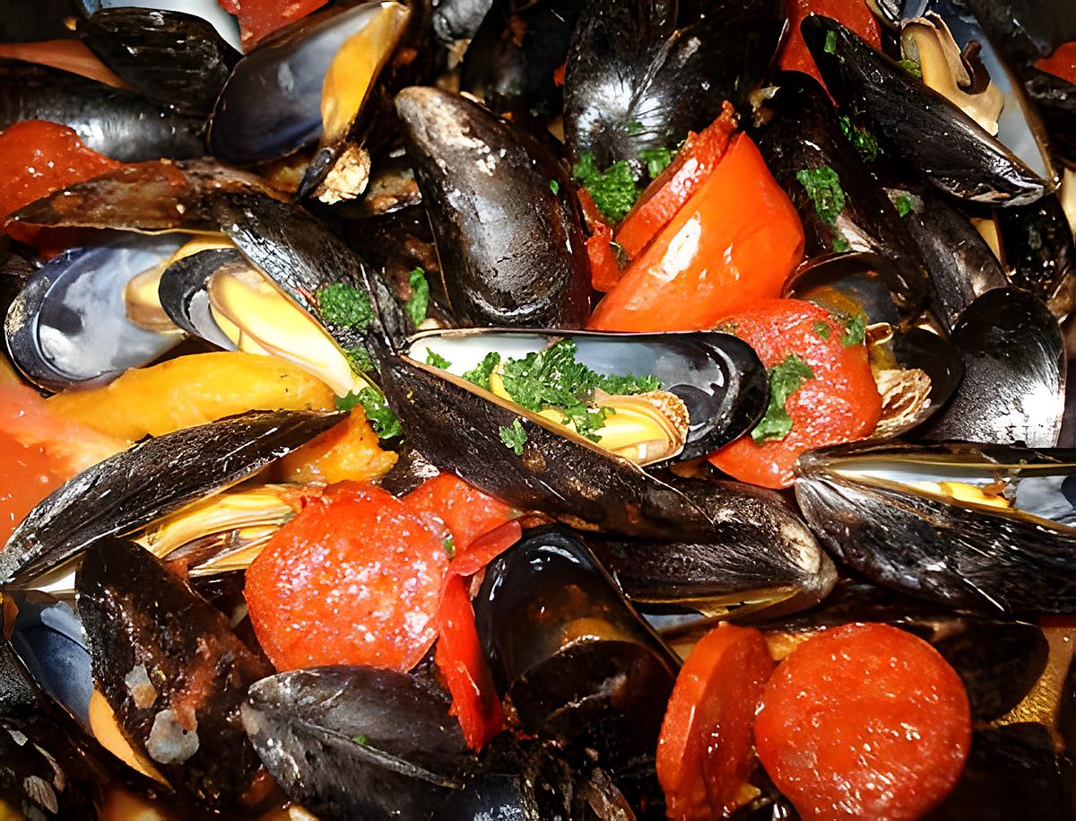 recette Moule à l'espagnole au chorizo