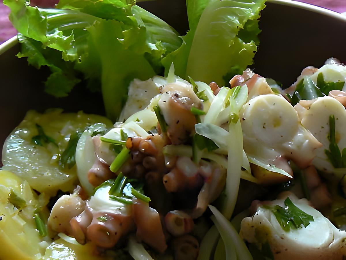 recette salade  de poulpe à l'espagnole