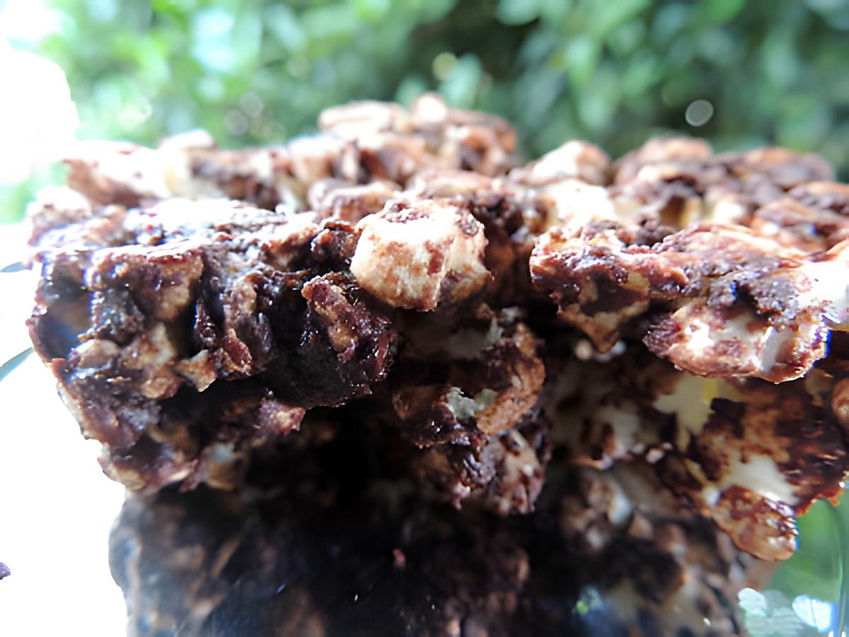 recette Palets de pop corn chocolat