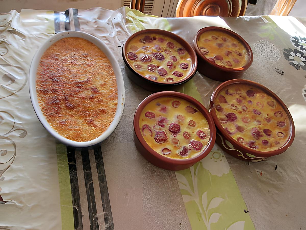 recette clafoutis cerises  et noix de coco