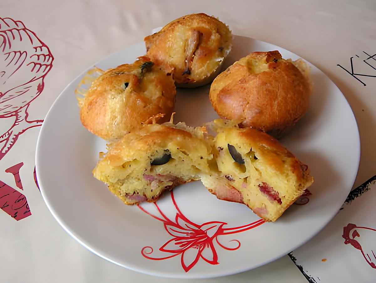 recette Mini cake aux lardon et Saint Albray