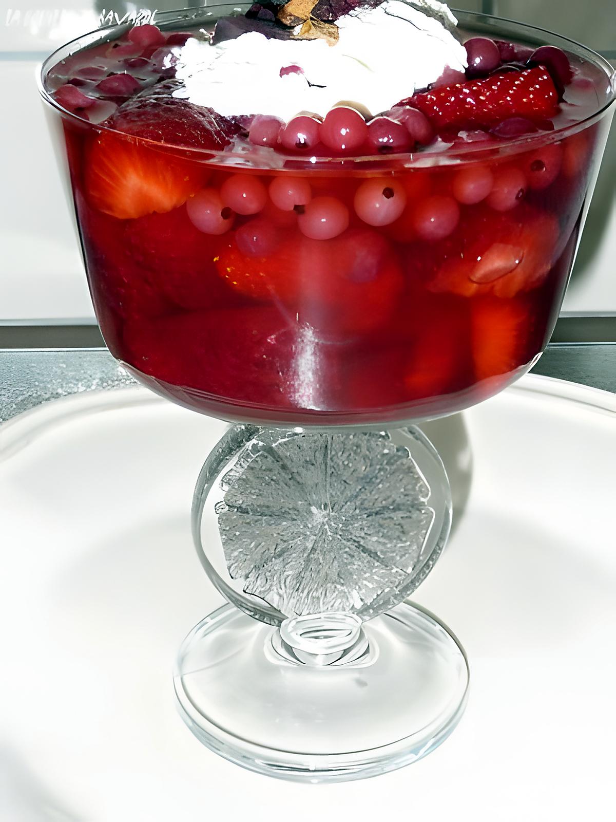 recette nage de fruits  rouges au Cranberry