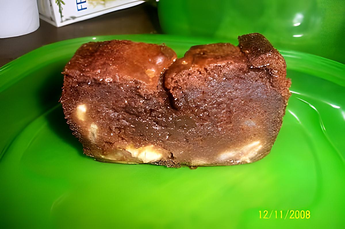 recette cake fondant choco fond de banane et spéculoos