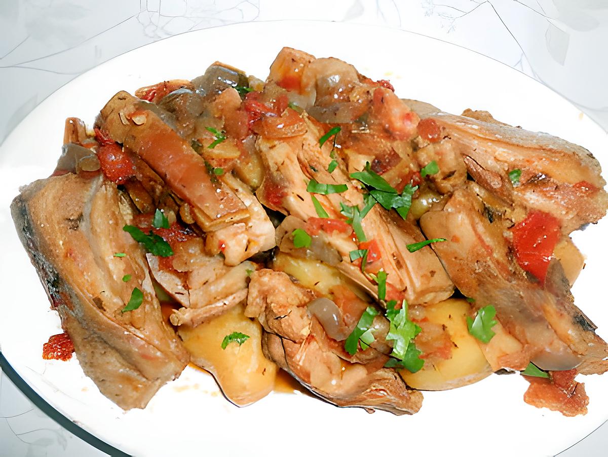 recette AGNEAU SAUCE TOMATE ET CORIANDRE