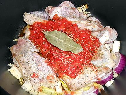 recette AGNEAU SAUCE TOMATE ET CORIANDRE