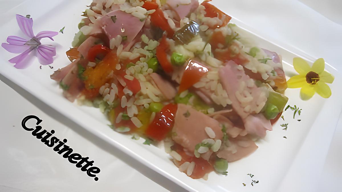 recette Riz aux légumes et jambon.