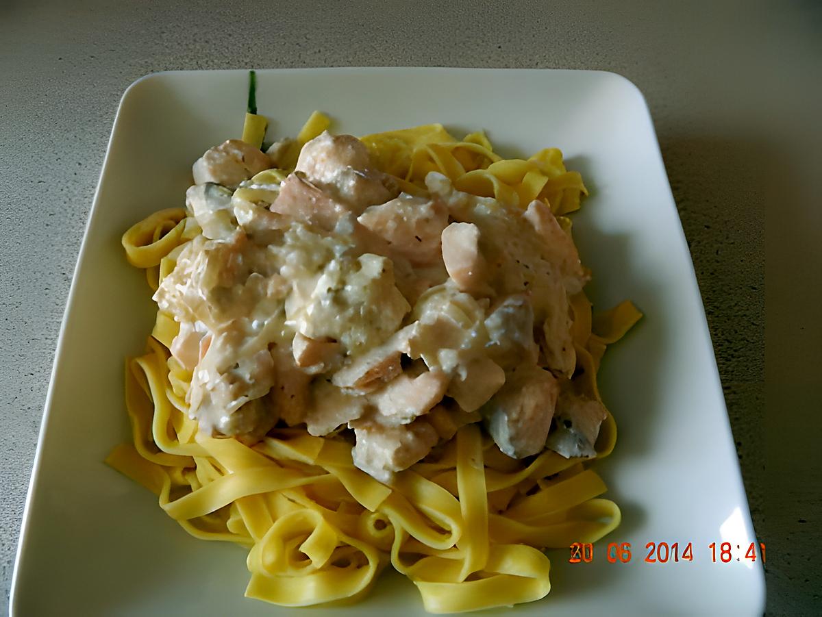 recette Tagliatelles au saumon sauce Boursin