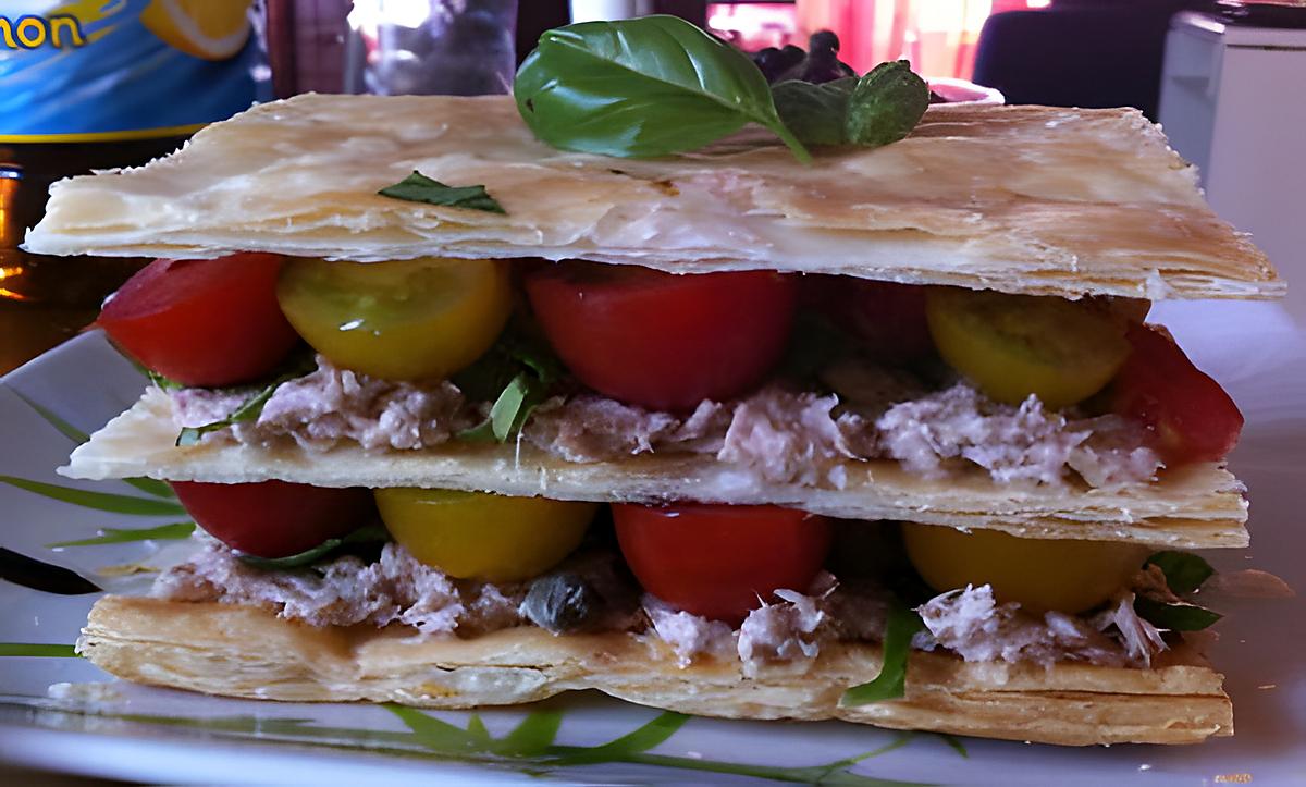 recette Mille-feuilles thon-tomates