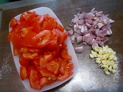 recette Thon rouge à la sauce tomates échalotes.