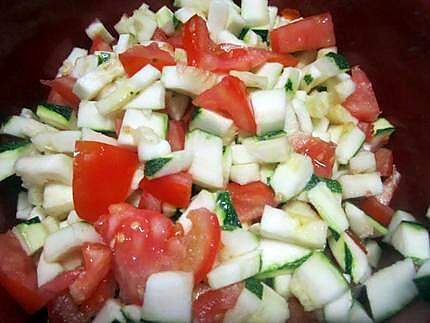 recette Soupe de courgettes. tomates. au micro-ondes.