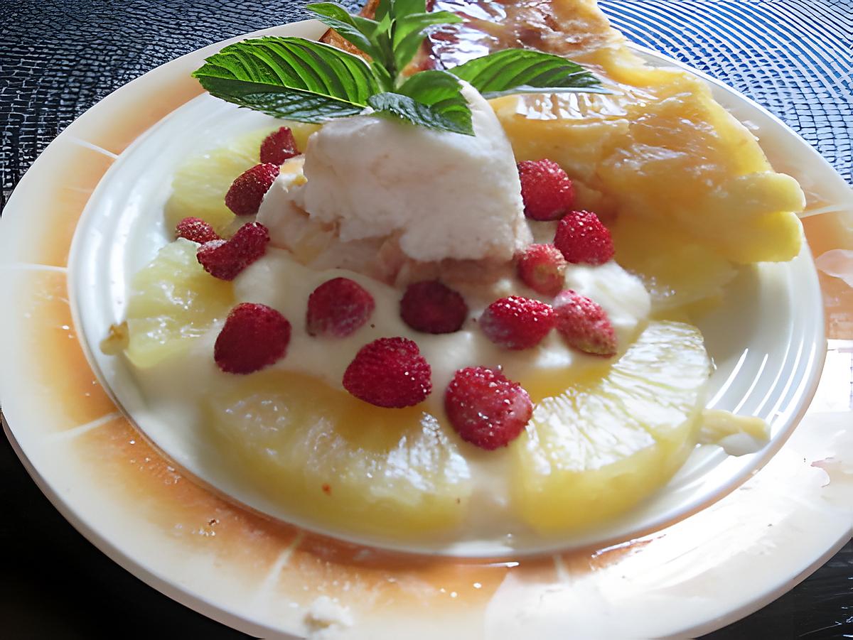 recette dessert  gateau ananas