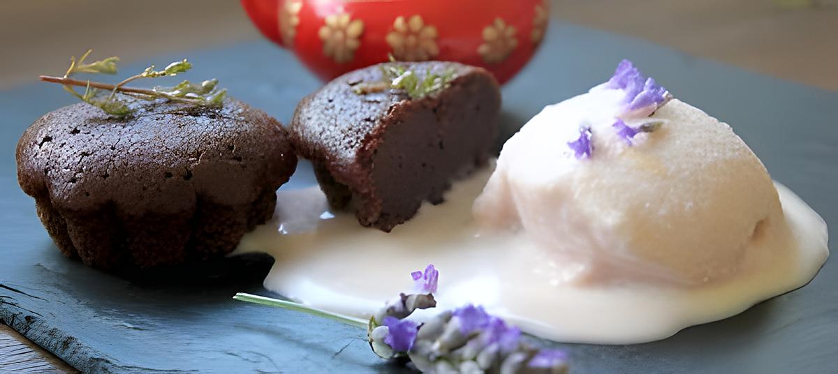 recette Fondant au chocolat miel et thym frais