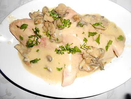 recette JAMBON A LA SAUCE MADERE CHAMPIGNONS