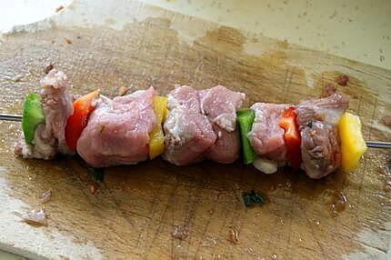 recette Brochettes de veau marinée