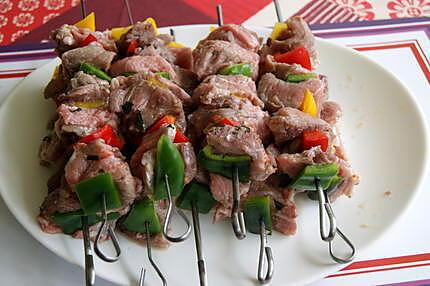 recette Brochettes de veau marinée