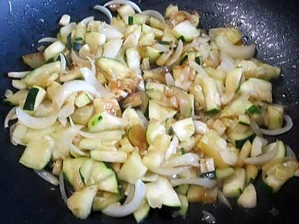 recette Cuisses de poulet aux cubes de courgettes.