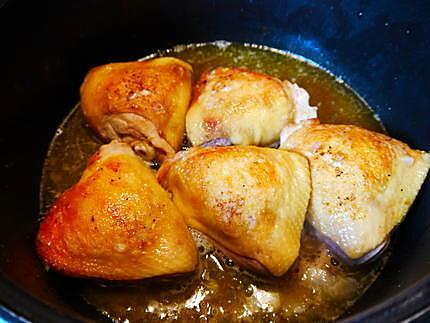 recette Fricassée de poulet au poivre vert