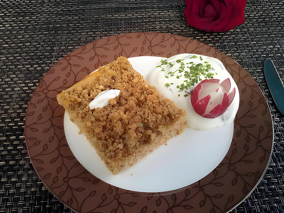 recette Gâteau aux streusel salé