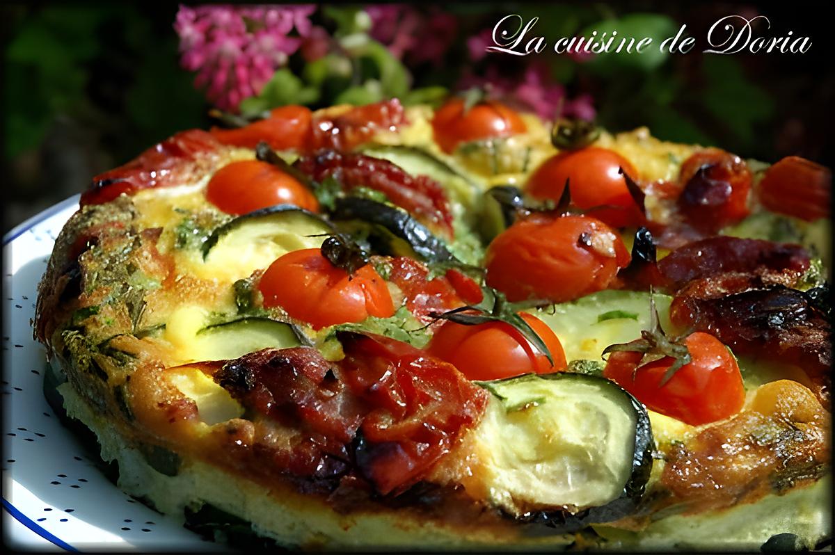 recette Fritatta aux courgettes et tomates