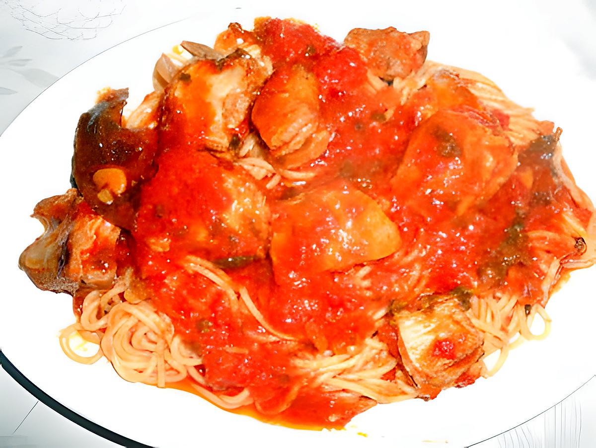 recette SAUCE A L'AGNEAU ET SPAGHETTI