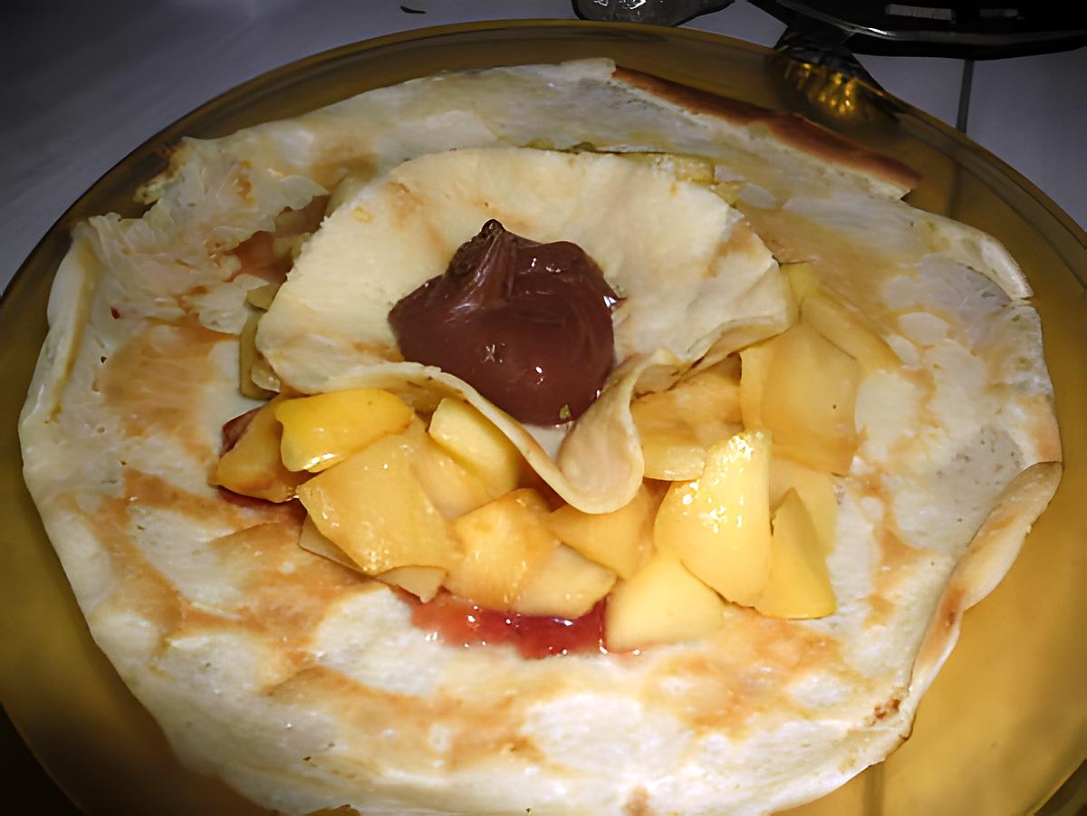 recette CREPE AUX POMMES POELEE SIROP D ERABLE