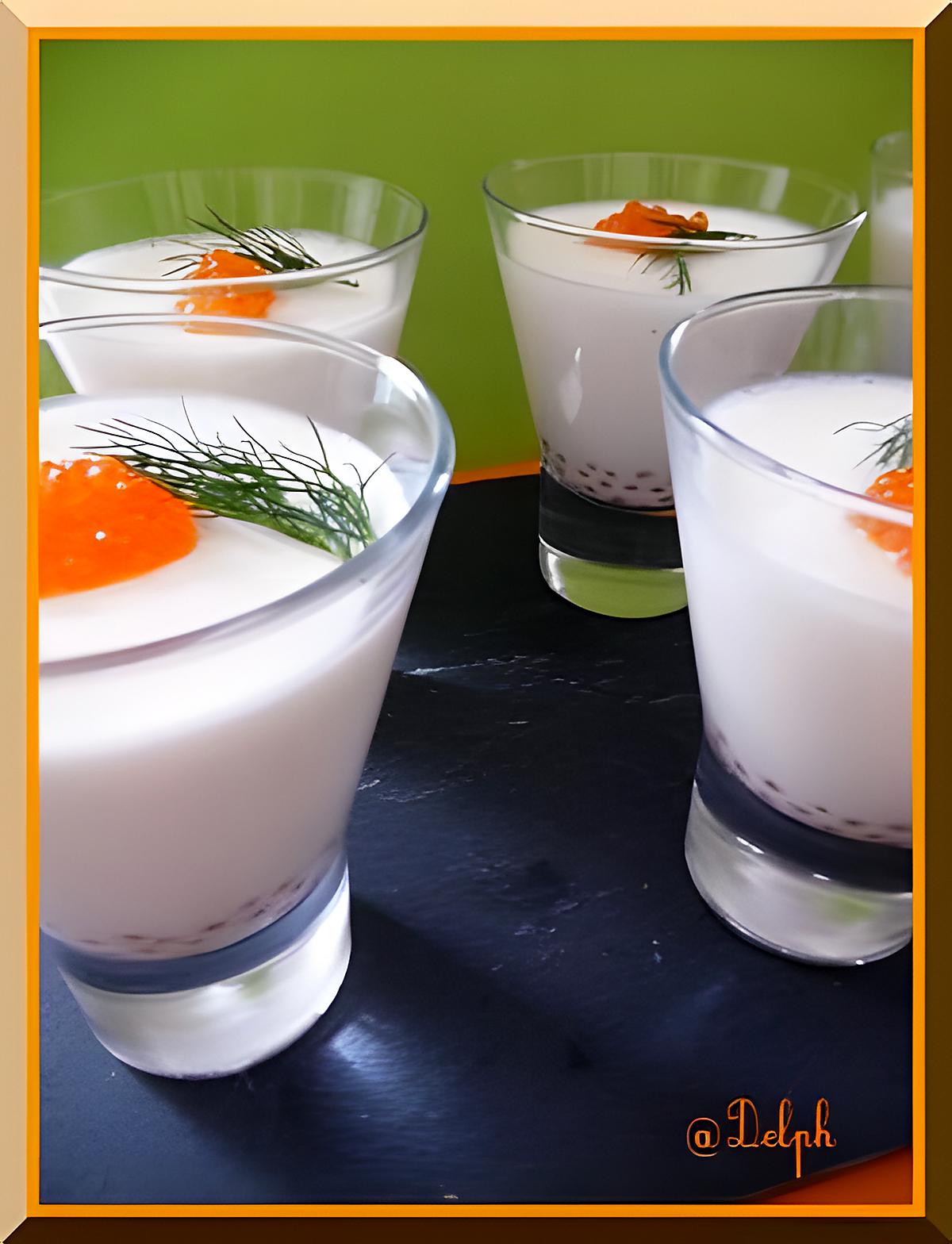 recette Panacotta aux oeufs de truite