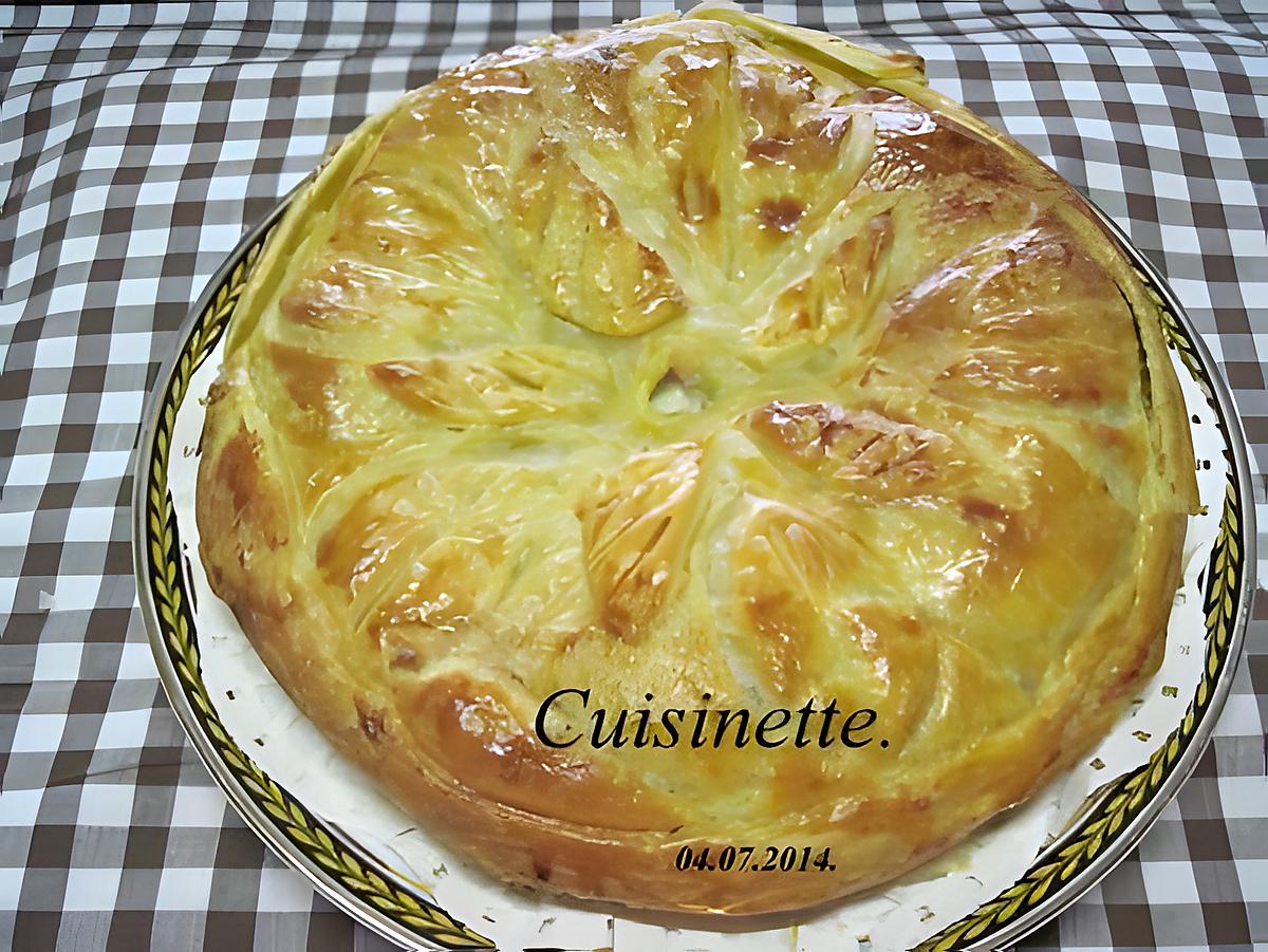 recette Tourte aux pommes de terre et saumon.