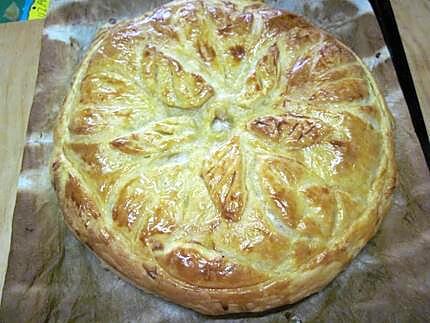 recette Tourte aux pommes de terre et saumon.