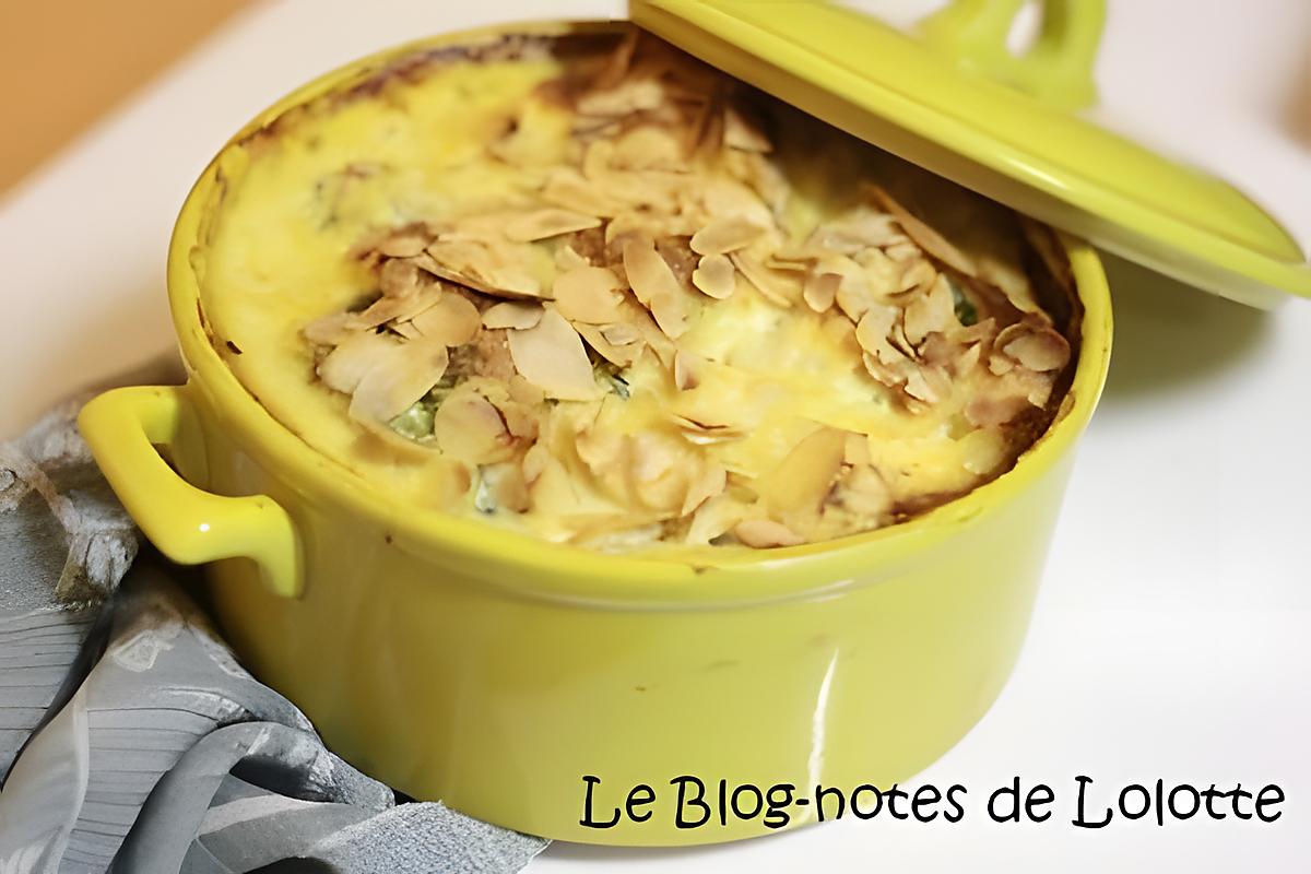 recette Clafoutis brocolis, ricotta, amandes