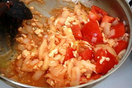 recette Riz sauté à la sauce tomate