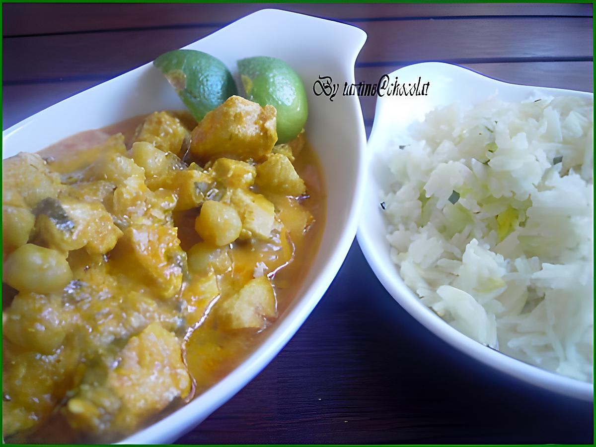 recette Poulet aux amandes et aux pois chiche (Inde)