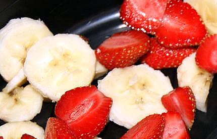 recette Glace à la banane et à la fraise