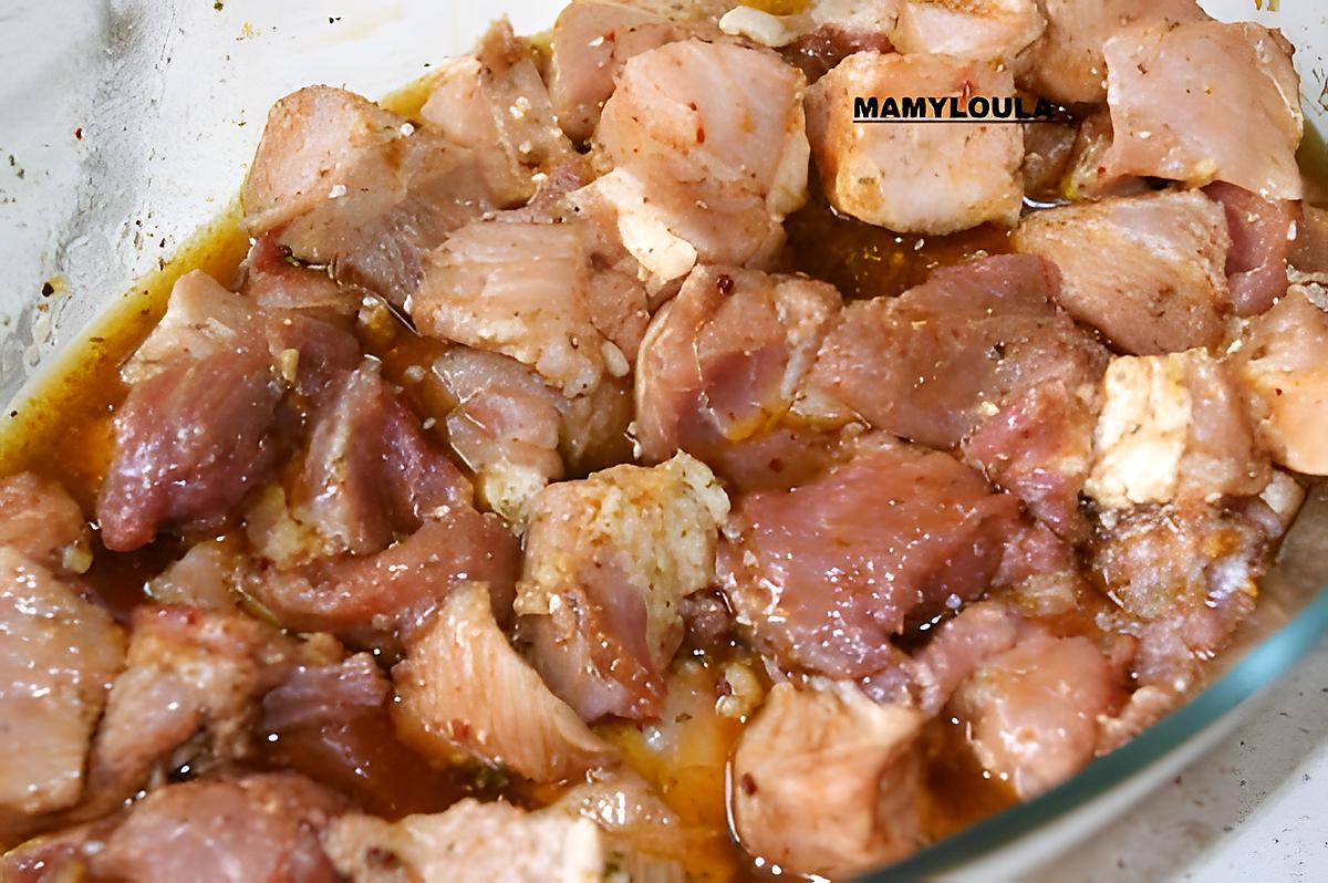 recette Marinade pour brochettes de porc