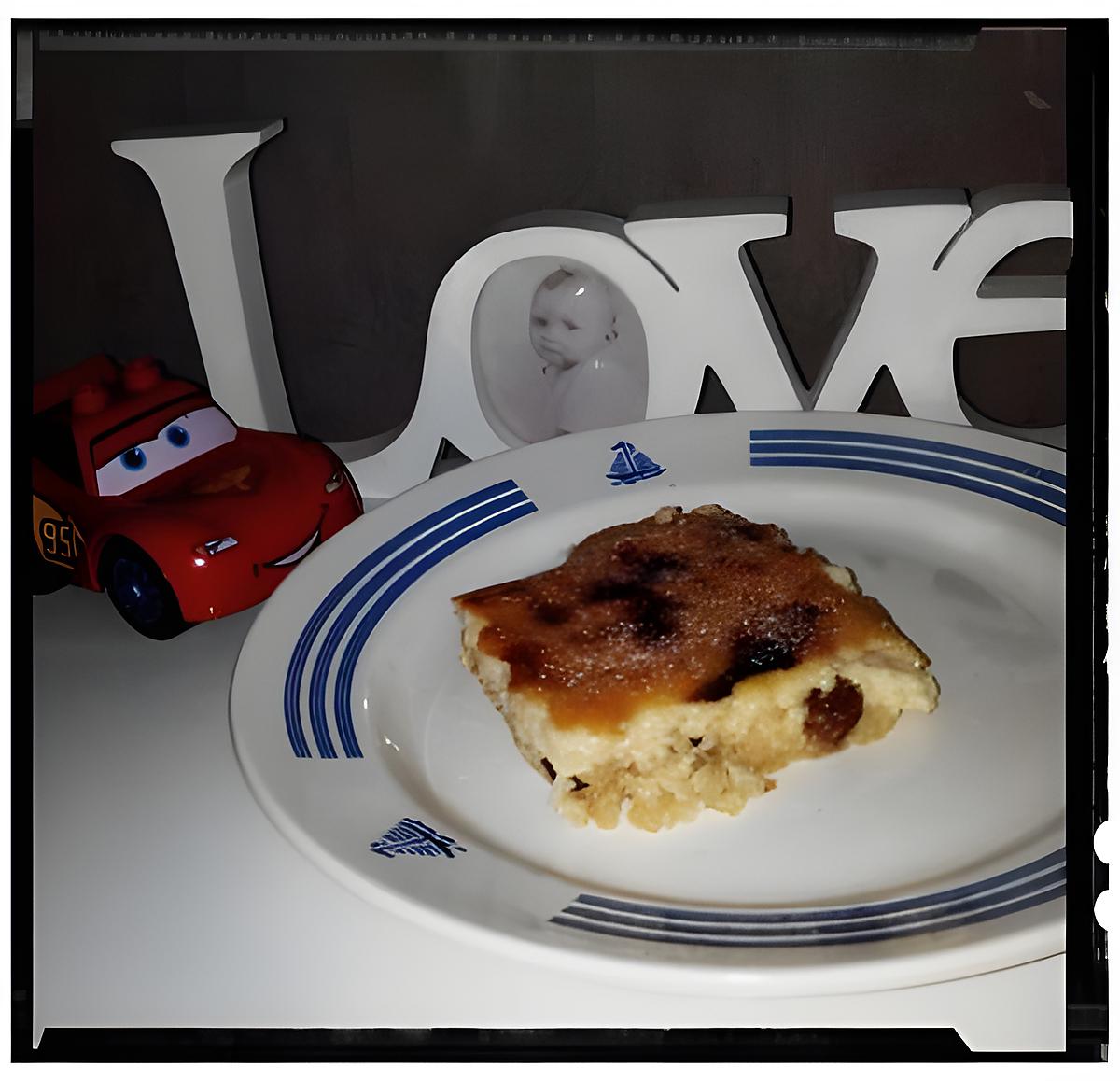 recette flan de spaguetti sucré et raisin sec