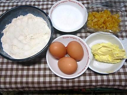 recette Gâteau aux dés d'oranges confites.