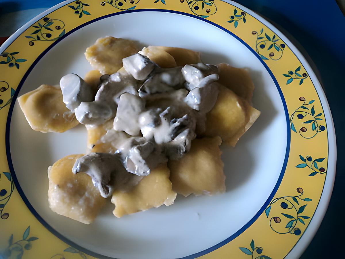 recette Raviolis aux champignon et ricotta