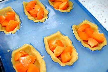 recette Mini tartelettes aux abricots/crème fraiche