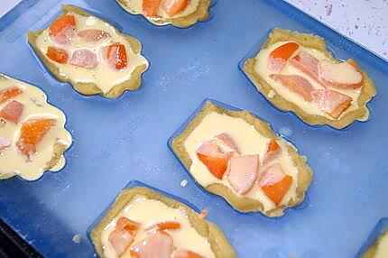 recette Mini tartelettes aux abricots/crème fraiche