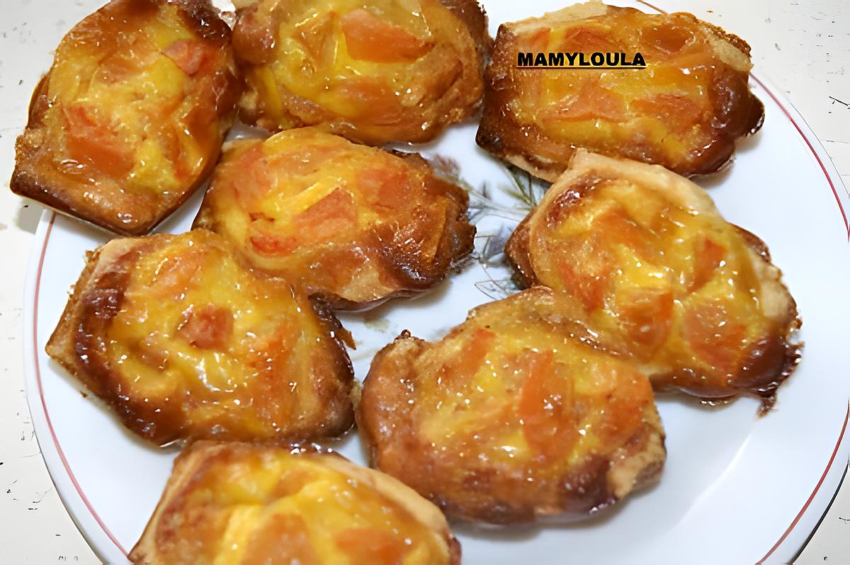 recette Mini tartelettes aux abricots/crème fraiche