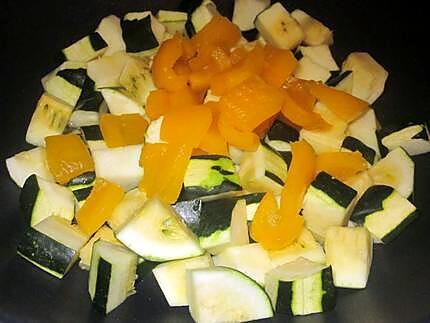 recette Filets de grondin aux cubes de courgettes.