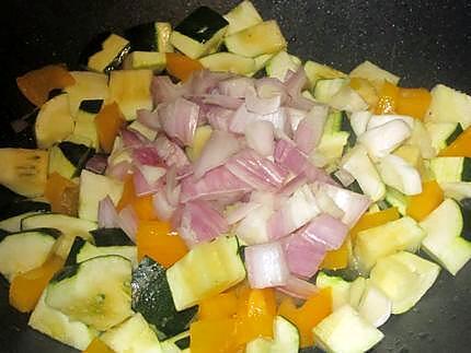recette Filets de grondin aux cubes de courgettes.