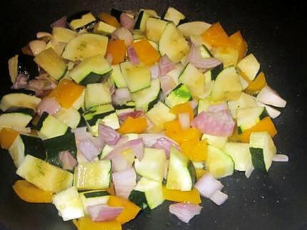 recette Filets de grondin aux cubes de courgettes.