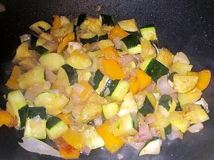 recette Filets de grondin aux cubes de courgettes.