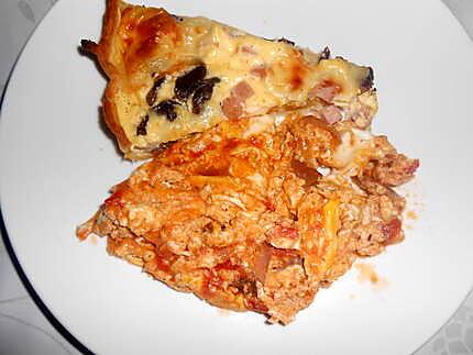 recette UN PETIT RESTE DE QUICHE CAMPAGNARDE ET SON ACCOMPAGNEMENT