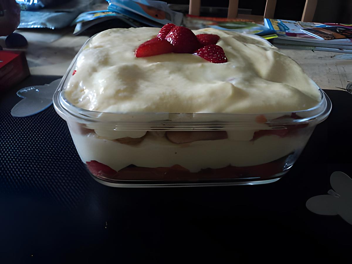 recette Tiramisu au fraise et nectarine