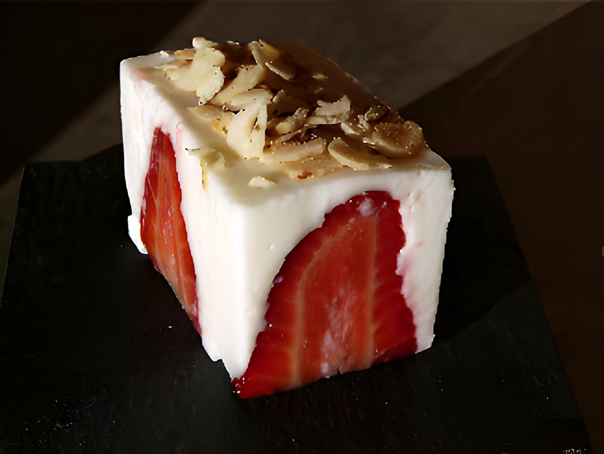 recette cube light aux fraises