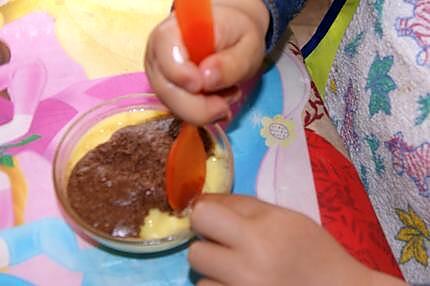 recette Crème vanille/banane/mousse au chocolat