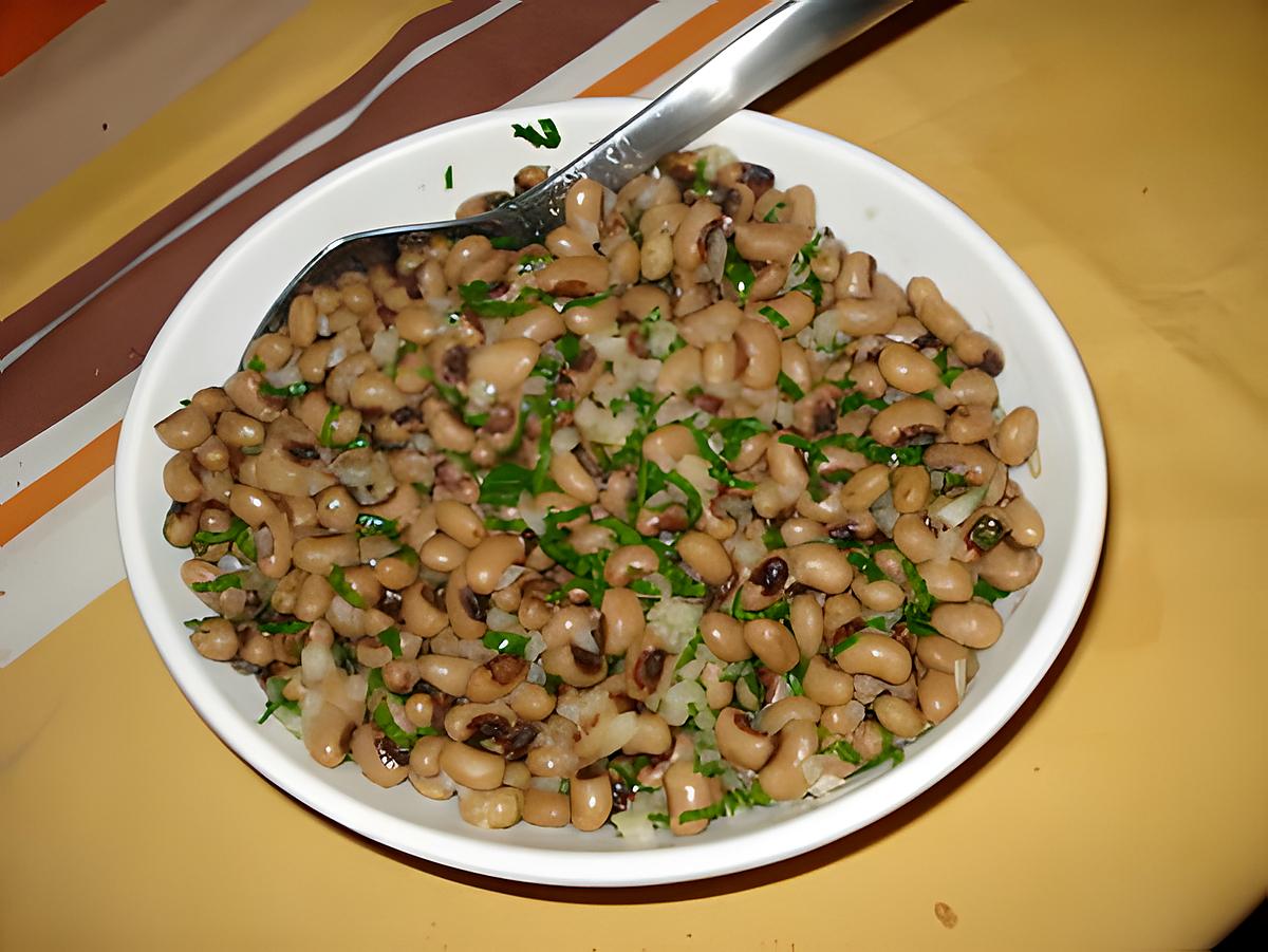 recette Salade de Cornilles cuites((,c'est des haricots)toute simple(feijao frade) (recette portugaise