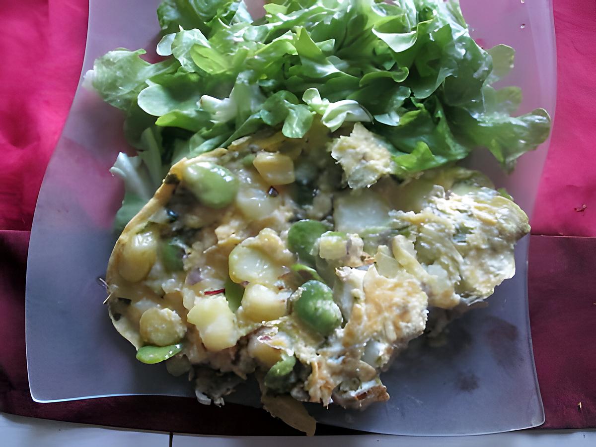 recette omelette aux féves idée de mamyloula  et crémina